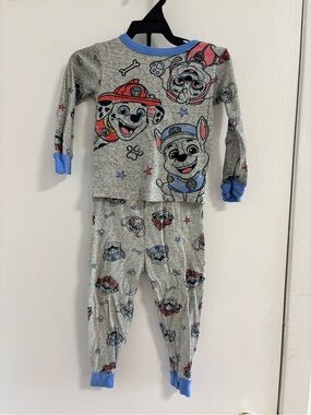 Paw Patrol Grey & Blue Character Printed Kids Pajama Set